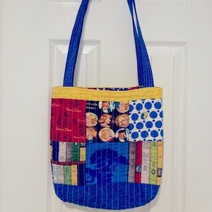 Nancy Drew inspired quilted tote bag